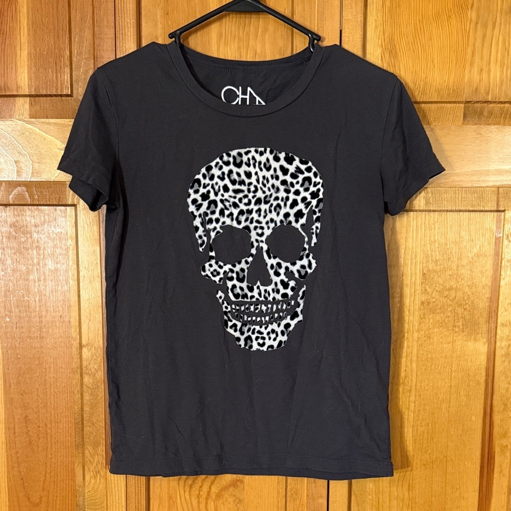 Gray Chaser Skull Graphic T-Shirt